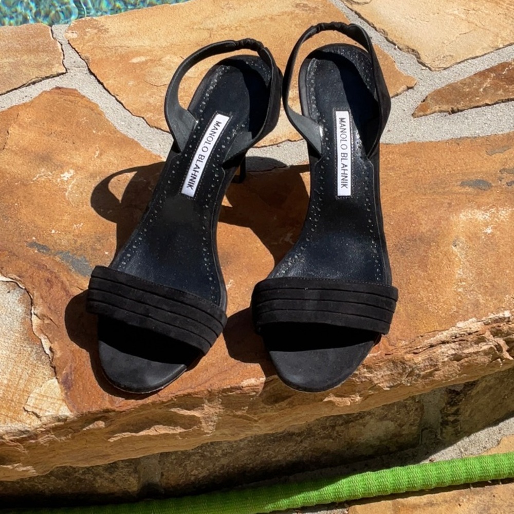 Manolo Blahnik Black Women's Sandals